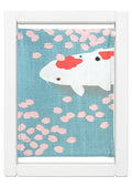 Koyomi Linen Art Frame, Flower Carp