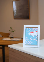 Koyomi Linen Art Frame, Flower Carp — product image 2