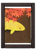 Koyomi Linen Art Frame, Koi and Autumn Leaves