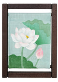 Koyomi Linen Art Frame, Lotus Flower