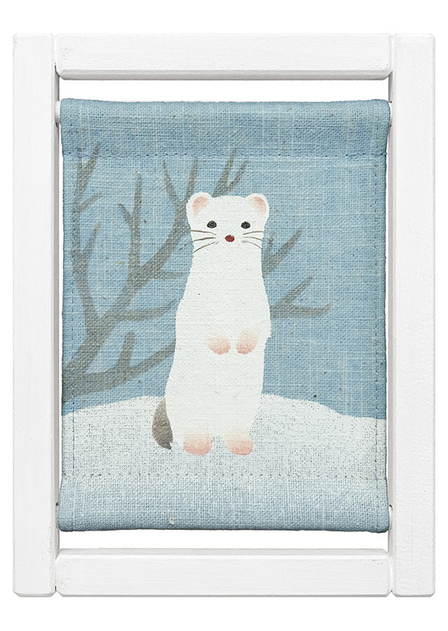 Koyomi Linen Art Frame, Okojo Stoat