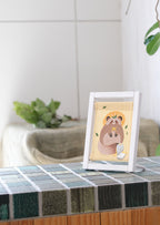 Koyomi Linen Art Frame, Ponpoko Tanuki — product image 2