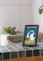 Koyomi Linen Art Frame, Rabbit Pounding Mochi — product image 2