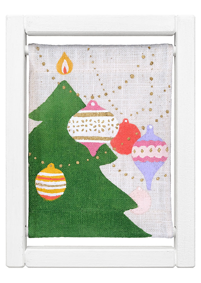 Koyomi Linen Art Frame, Tree Ornaments