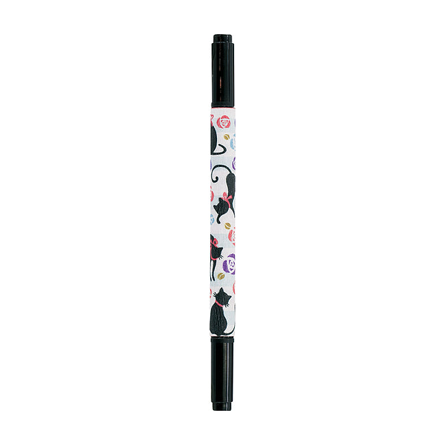 Kurochiku Twin Tip Brush Pen Black Cat