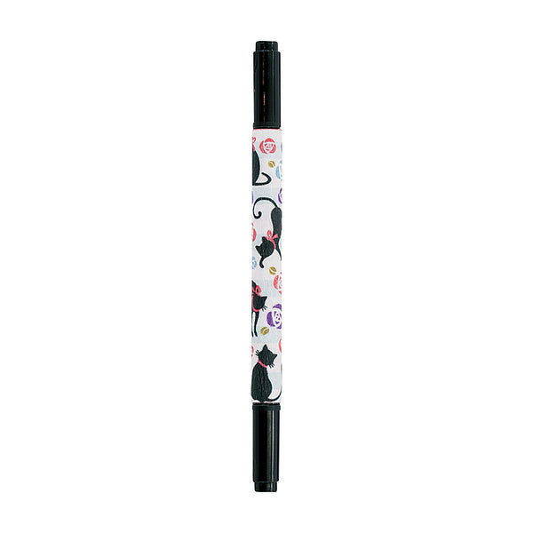 Kurochiku Twin Tip Brush Pen Black Cat