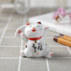 Lucky Maneki-neko Ceramic Chopstick Rest — alternate view 4