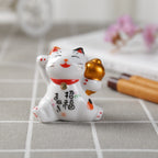 Lucky Maneki-neko Ceramic Chopstick Rest — alternate view 5