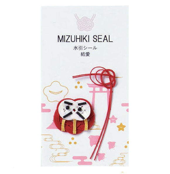 Mizuhiki Knot Sticker Set, Daruma