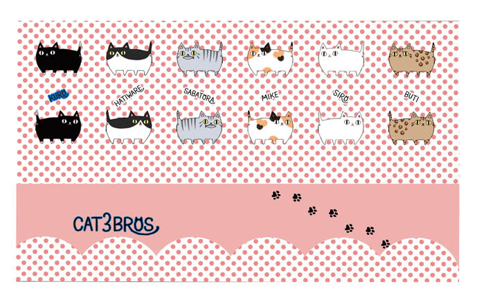 Nyanya Three Cat Brothers Mask Case, Dots