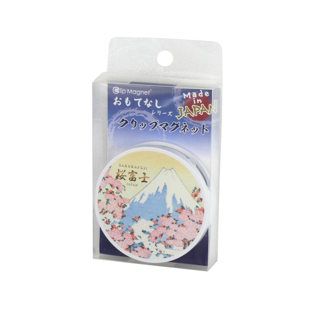 Omotenashi Clip Magnet, Cherry Blossom Fuji — product image 2