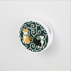 Omotenashi Clip Magnet, Shiba Inu on Karakusa