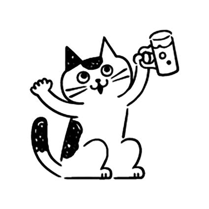 Oneko Life Cat Stamp, Drinking Party — product image 3