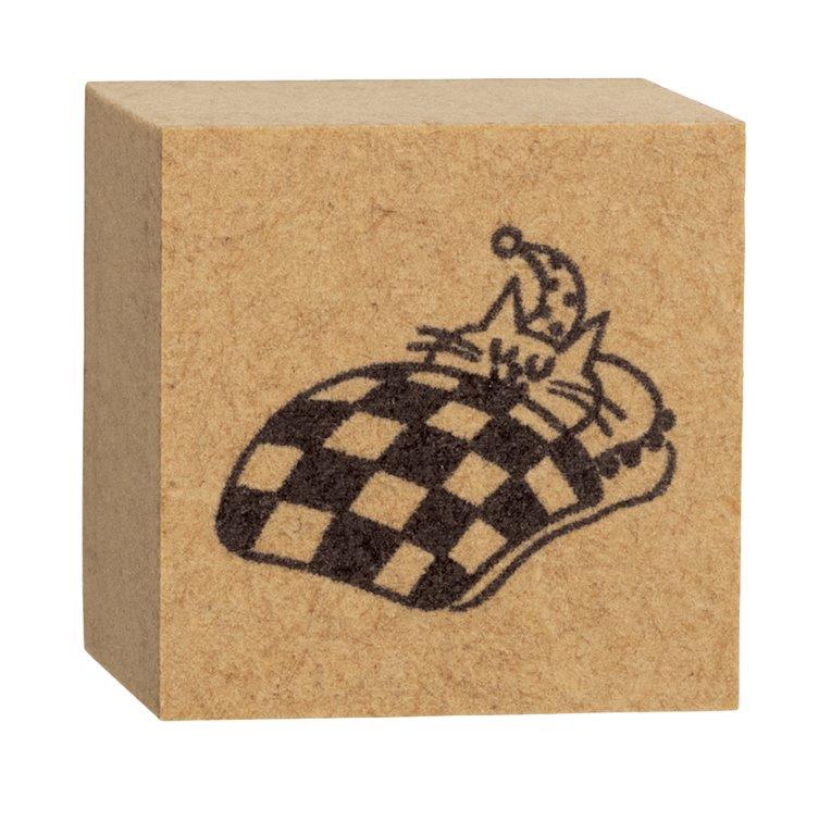 Oneko Life Wooden Cat Stamp, Good Night