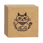 Oneko Life Wooden Cat Stamp, Mealtime