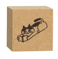 Oneko Life Wooden Cat Stamp, Reading