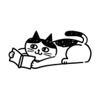 Oneko Life Wooden Cat Stamp, Reading — product image 2