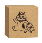 Oneko Life Wooden Cat Stamp, Travel