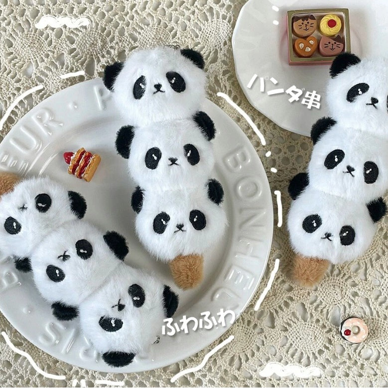 Panda Candied Hawthorn Skewer Plush Bag Charm — product image 2