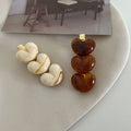Retro Amber Gradient Heart Hair Clip