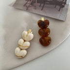 Retro Amber Gradient Heart Hair Clip — alternate view 3