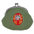 Ripple x tottua 3.3-sun Gamaguchi Wallet Daruma Embroidery