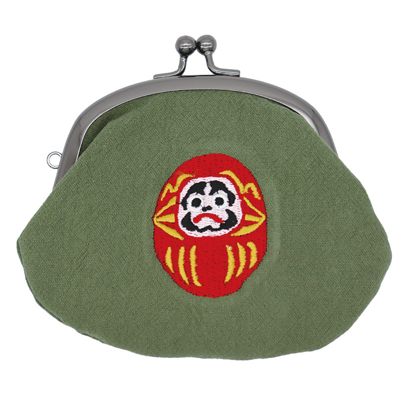 Ripple x tottua 3.3-sun Gamaguchi Wallet Daruma Embroidery