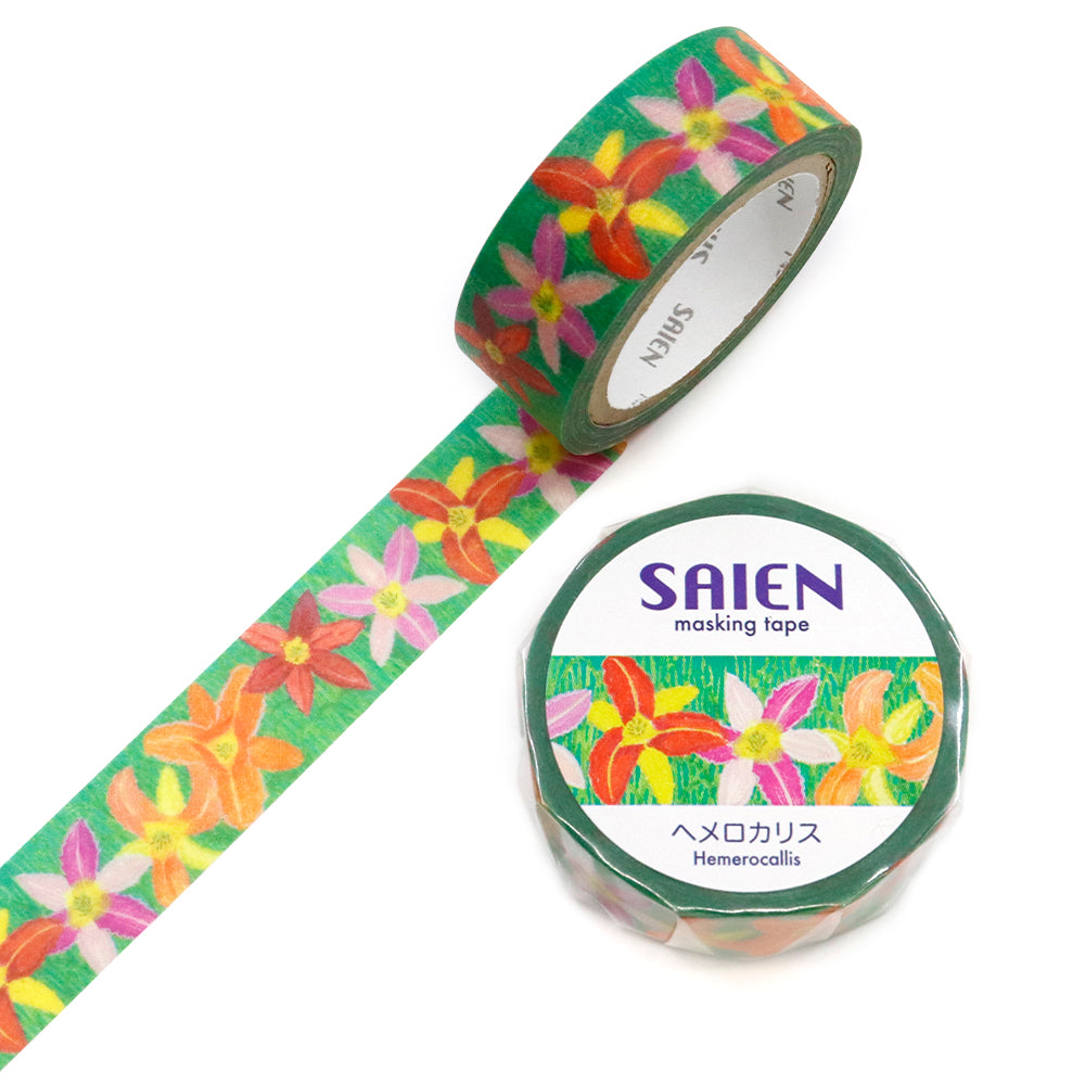 SAIEN Artist Series Washi Masking Tape, Hemerocallis Daylily — product image 3