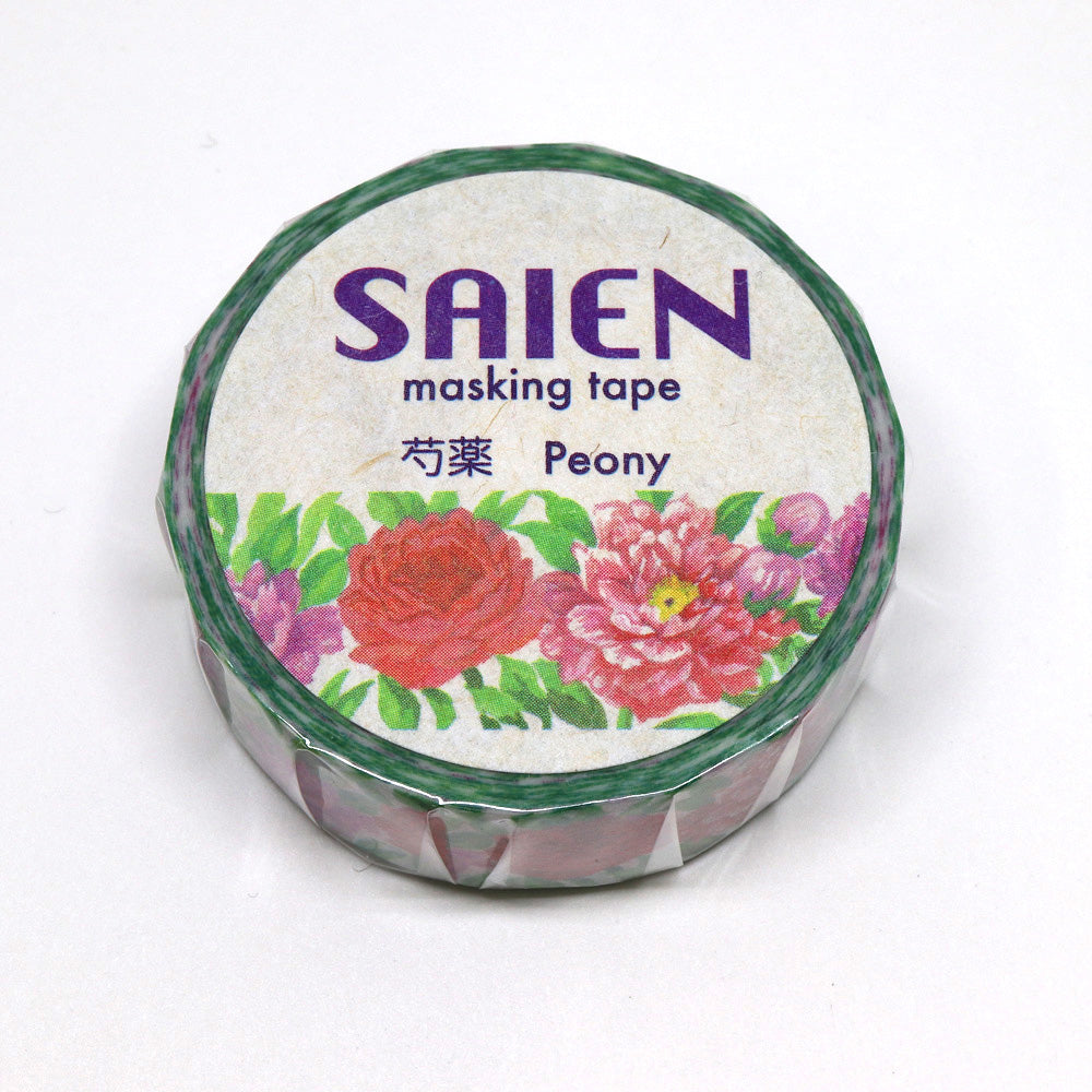 SAIEN Artist Series Washi Masking Tape, Peony