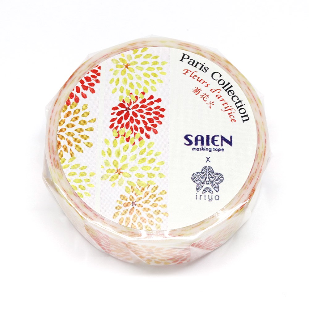 SAIEN Washi Masking Tape, Chrysanthemum Fireworks