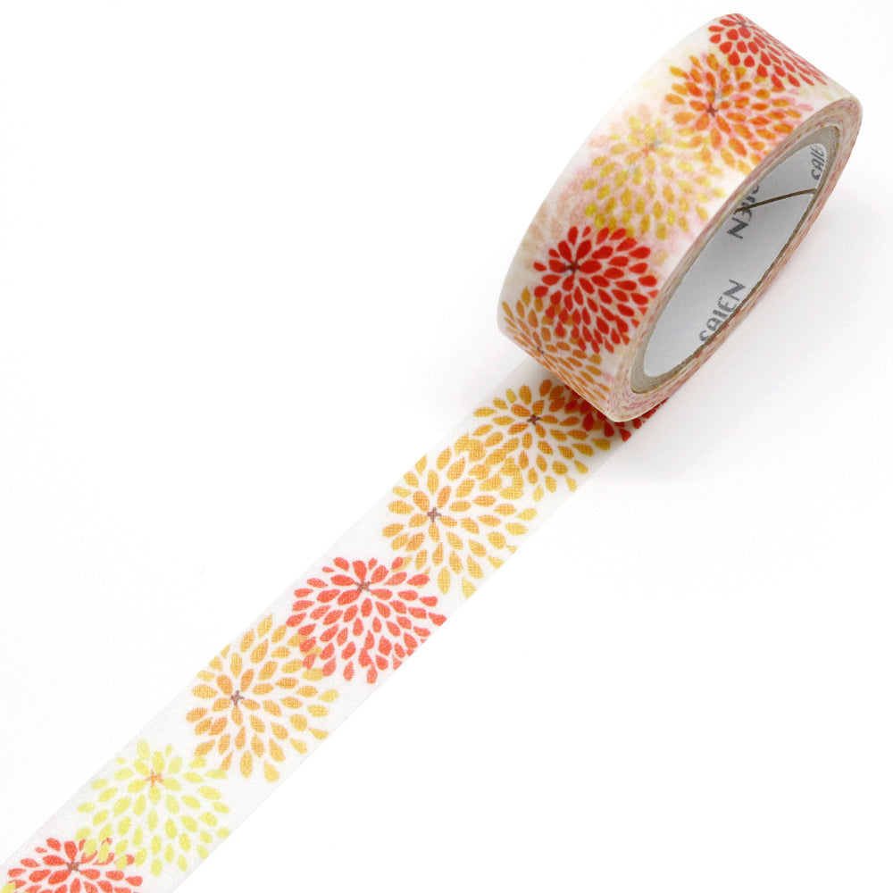 SAIEN Washi Masking Tape, Chrysanthemum Fireworks — product image 2