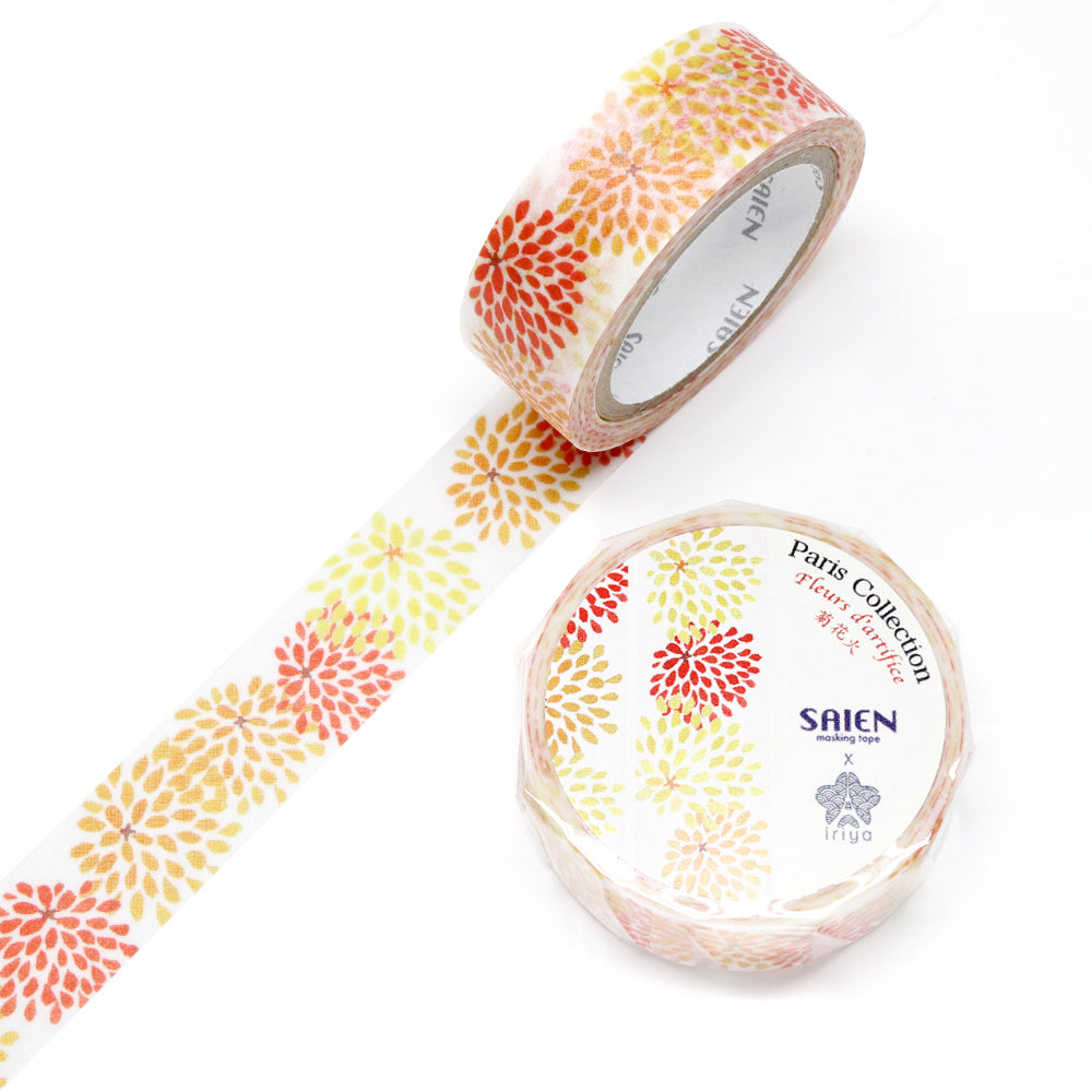 SAIEN Washi Masking Tape, Chrysanthemum Fireworks — product image 3