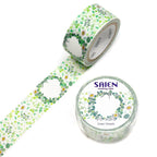 SAIEN Washi Masking Tape, Green Wreath — product image 3