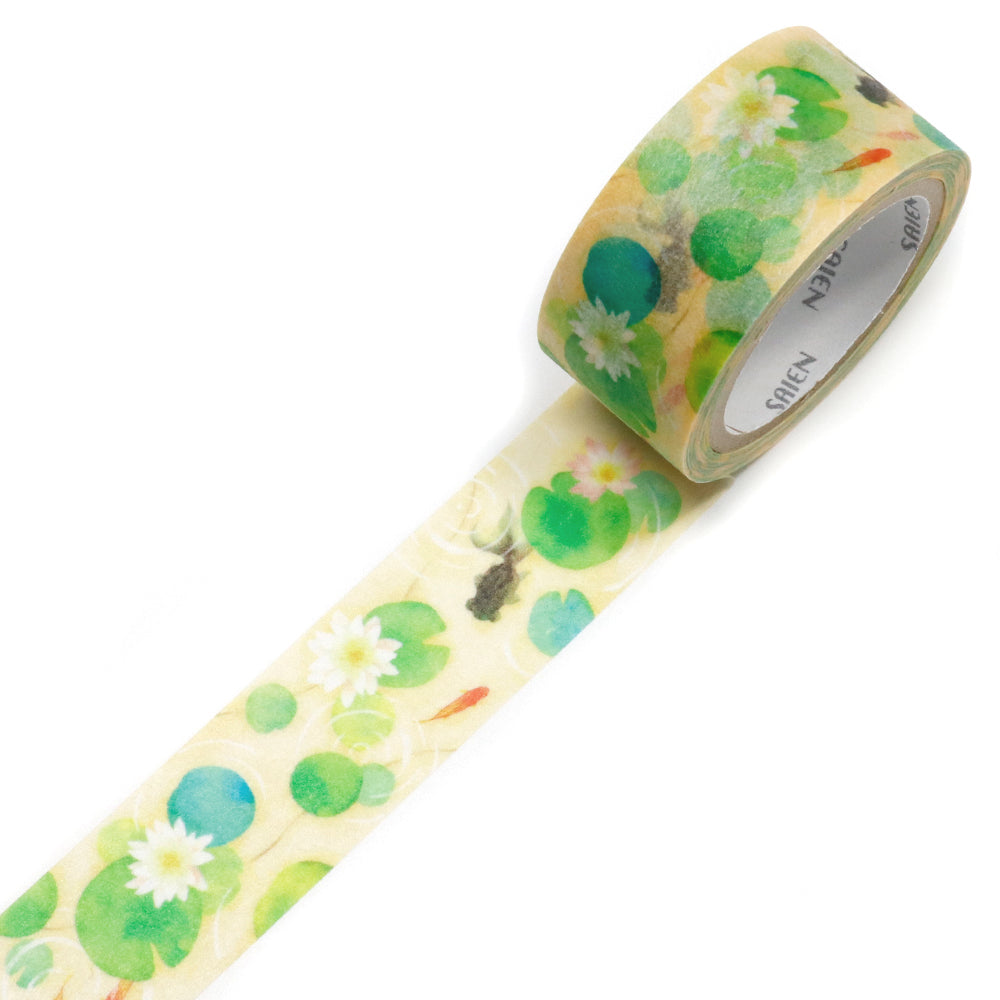 SAIEN Washi Masking Tape, Lotus and Goldfish — product image 2