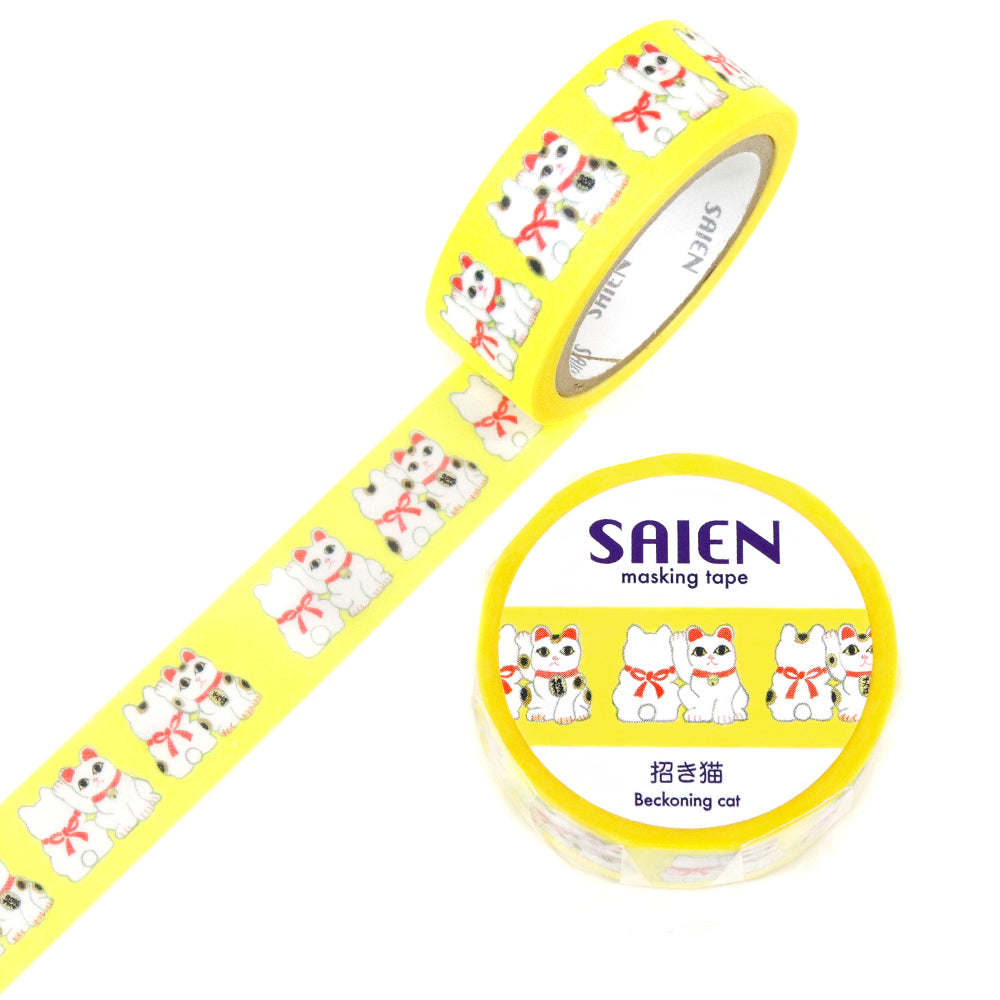 SAIEN Washi Masking Tape, Maneki-Neko — product image 3