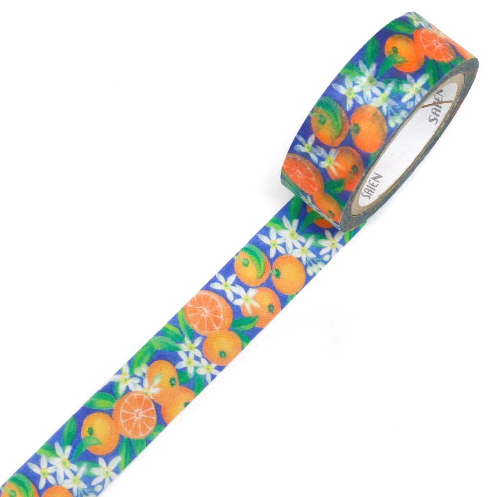 SAIEN Washi Masking Tape, Mikan Mandarin — product image 2