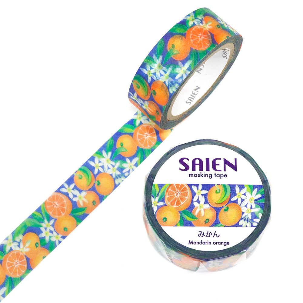 SAIEN Washi Masking Tape, Mikan Mandarin — product image 3