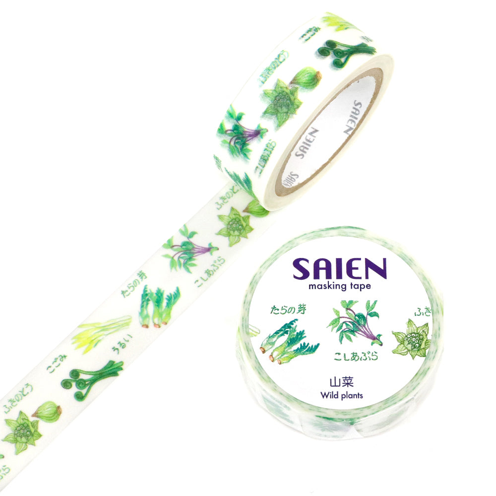SAIEN Washi Masking Tape, Sansai Wild Vegetables — product image 3