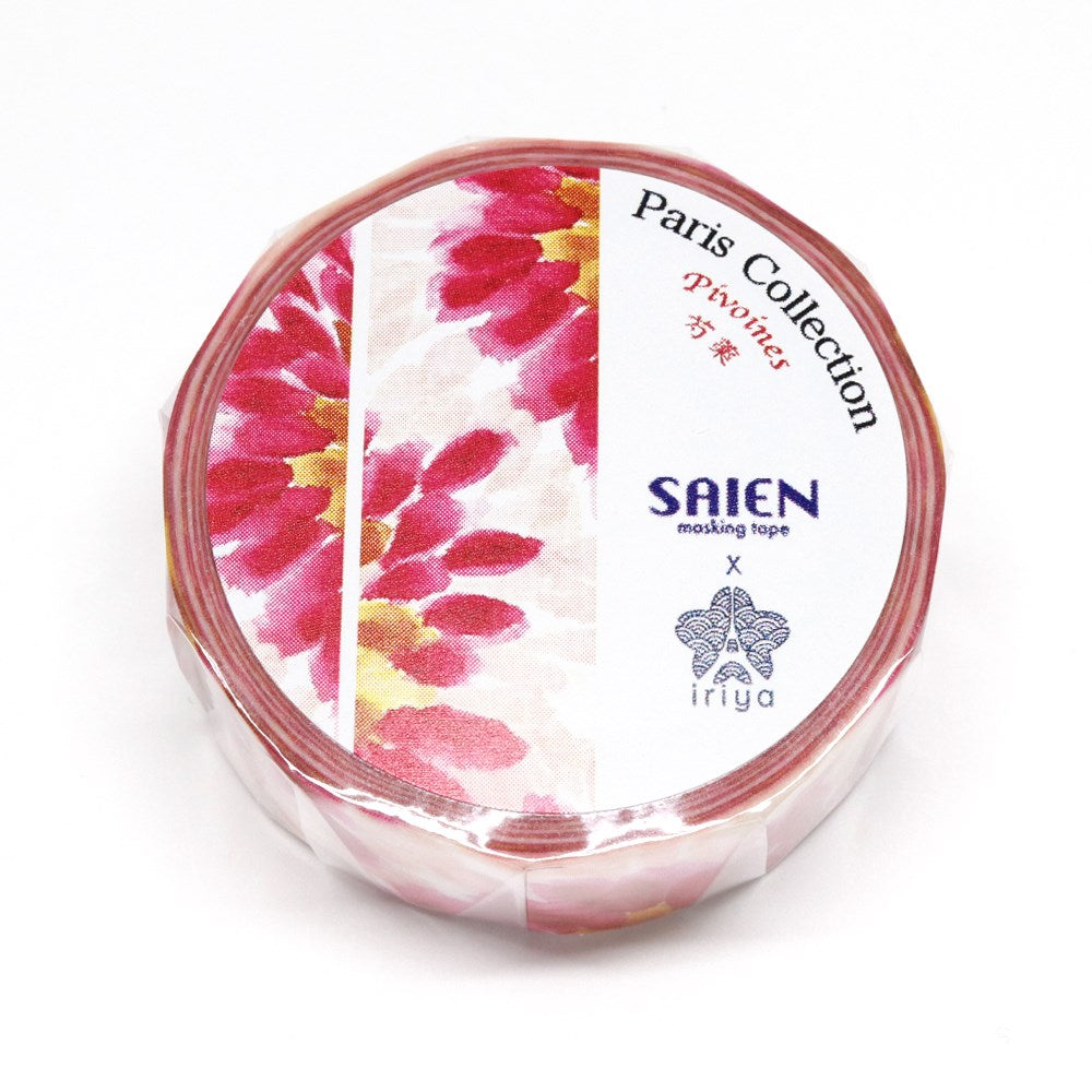 SAIEN Washi Masking Tape, Shakuyaku Peony