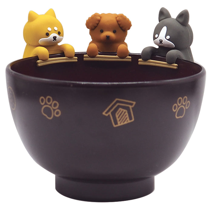 Shiru-wan Dog Soup Bowl and Chopstick Rest Set Shiba Inu — product image 4