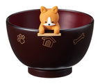 Shiruwan Soup Bowl and Chopstick Rest Set, Corgi