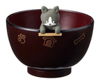 Shiruwan Soup Bowl and Chopstick Rest Set, French Bulldog
