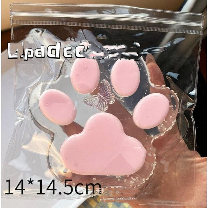 Jumbo Cat Paw Squishy — Pink (14 × 14.5cm)