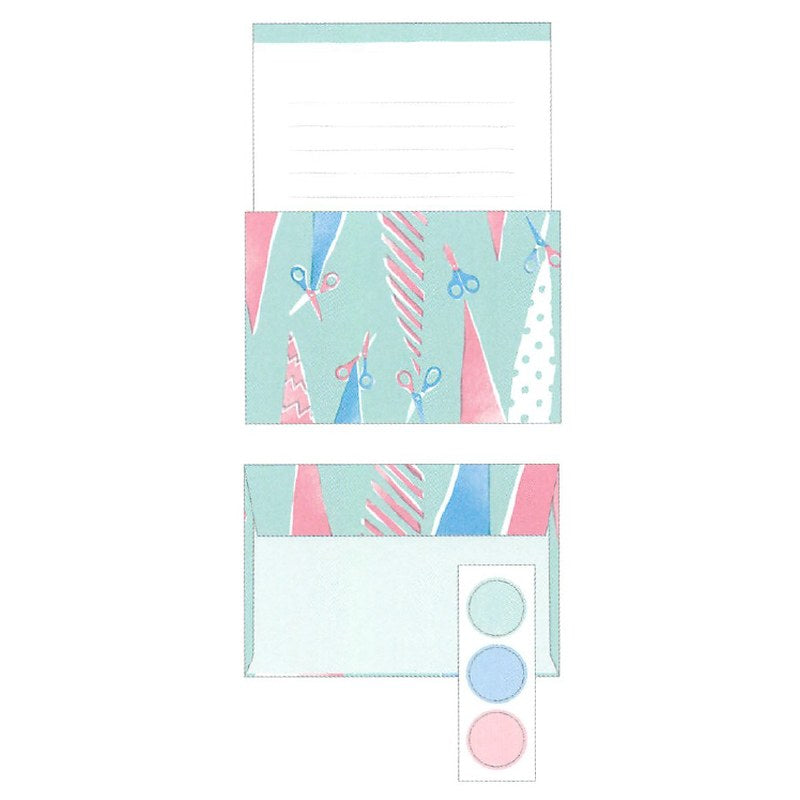 Iyo Washi Letter Set — Scissors Motif
