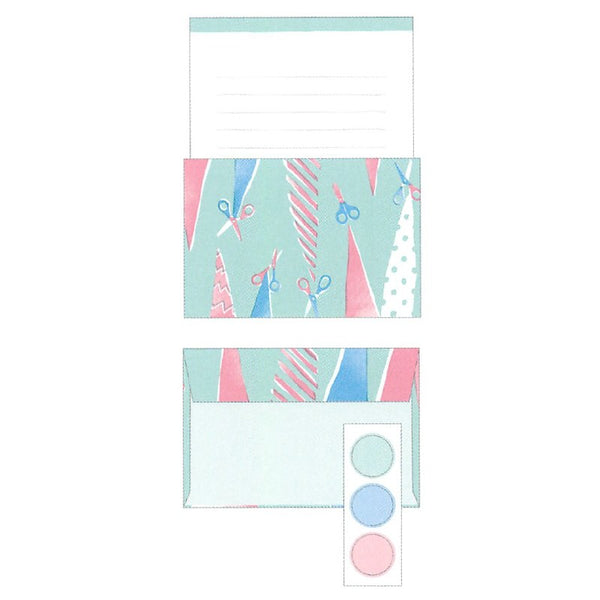 Iyo Washi Letter Set — Scissors Motif