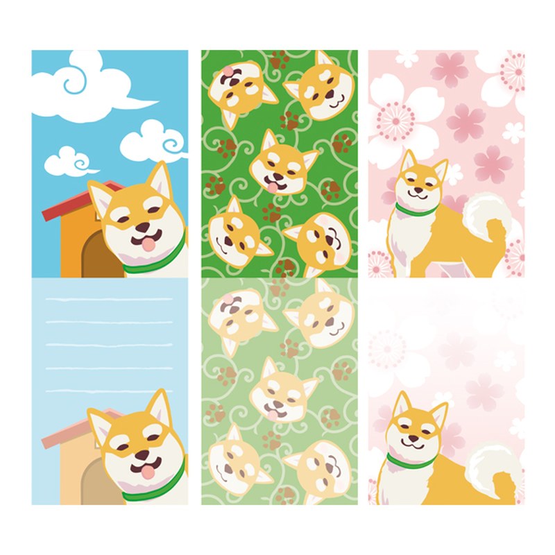 Shiba Inu Wagara Memo Pad Set (3 Pads)