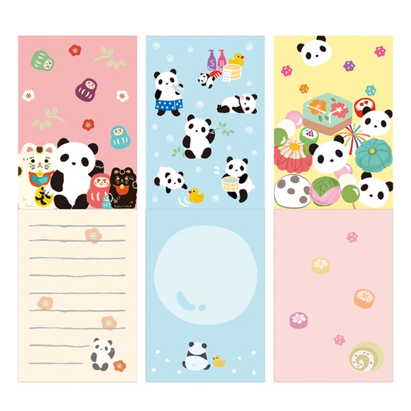 Wagara Panda Memo Pads — Set of 3