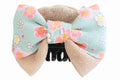 Tulle Double Ribbon Clip, Temari and Cherry Blossom, Green