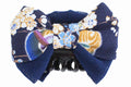 Wa-KOMONO Komon Kobo Tulle Double Ribbon Clip, Cherry Clusters, Navy