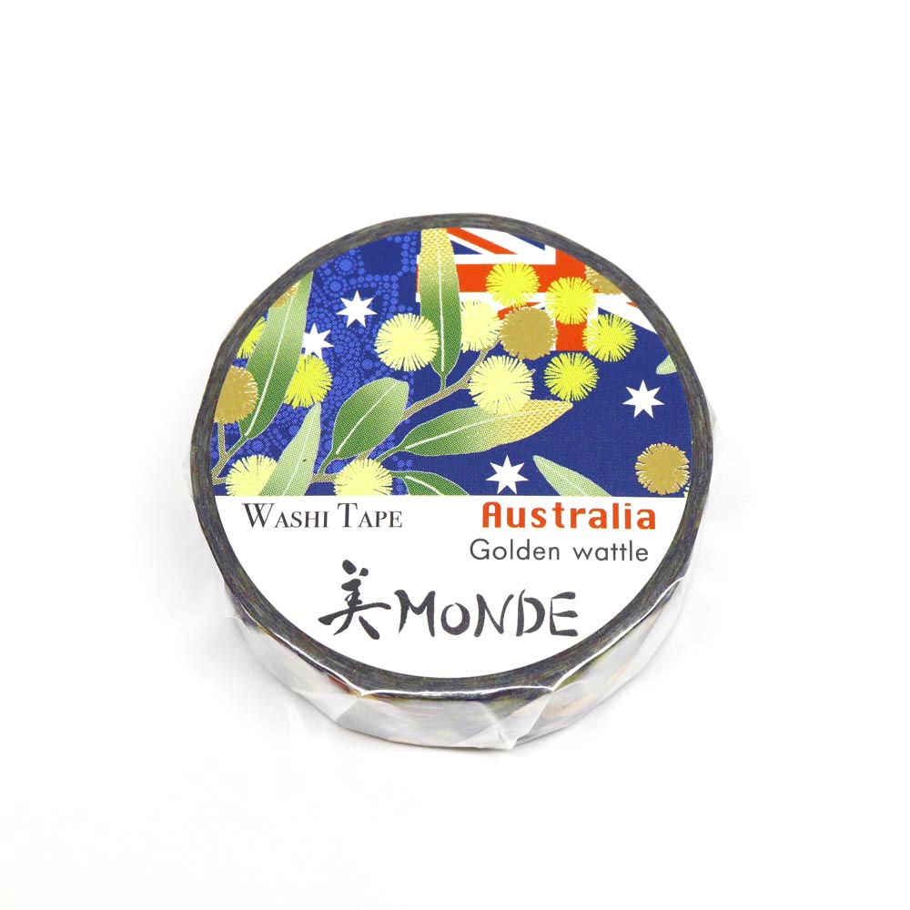 Washi Masking Tape, Australia Golden Wattle 15 mm